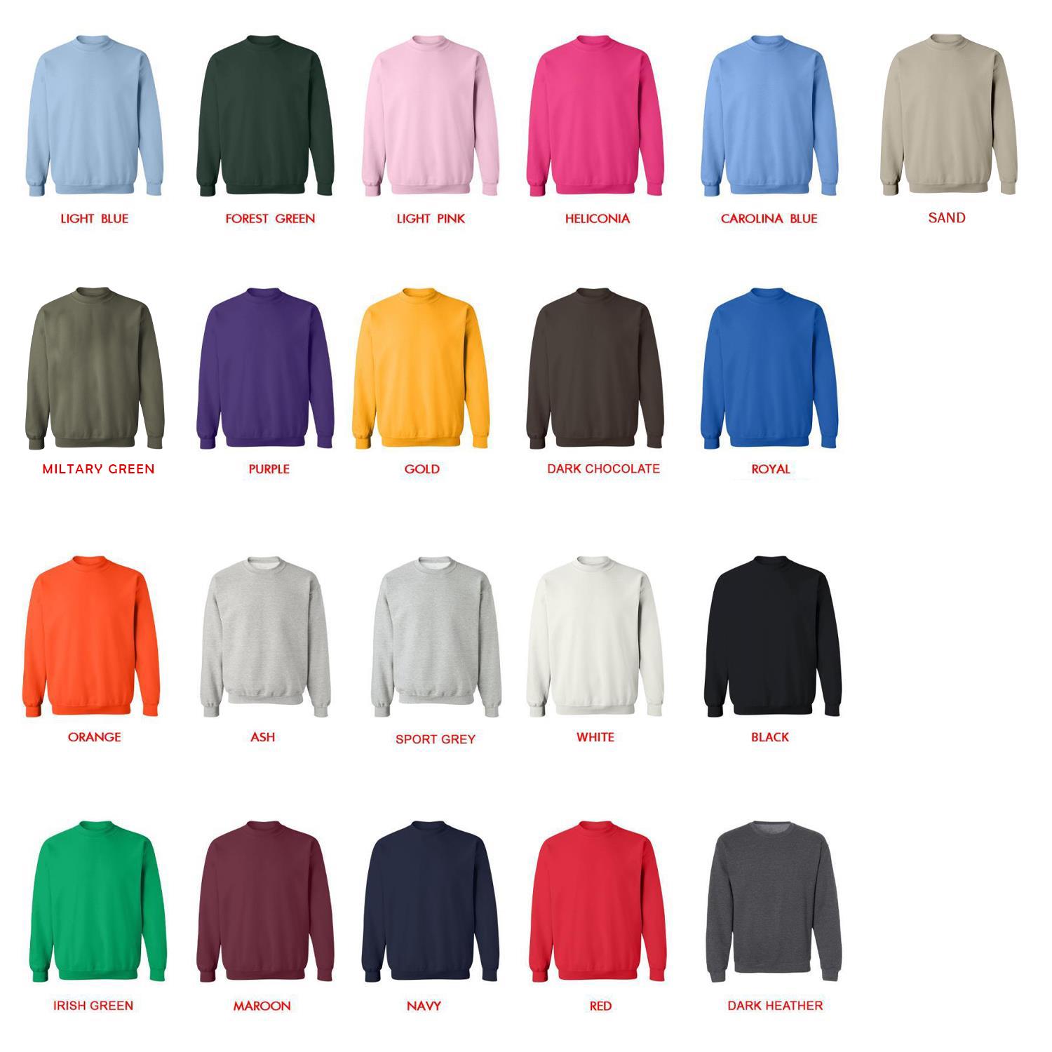 sweatshirt color chart - Witch Hat Atelier Shop