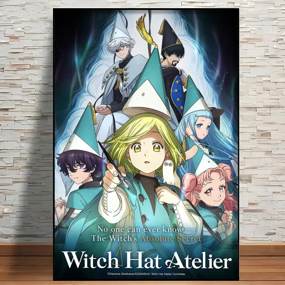 Anime W-Witch Hat Atelier Hat Team Wall Art
