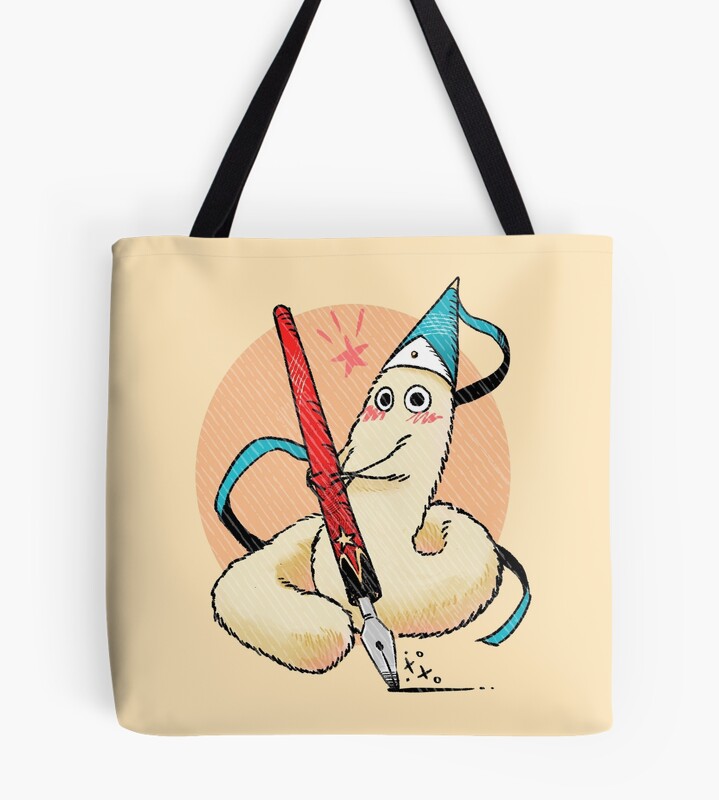 Writing Brush Buddy Tote Bag