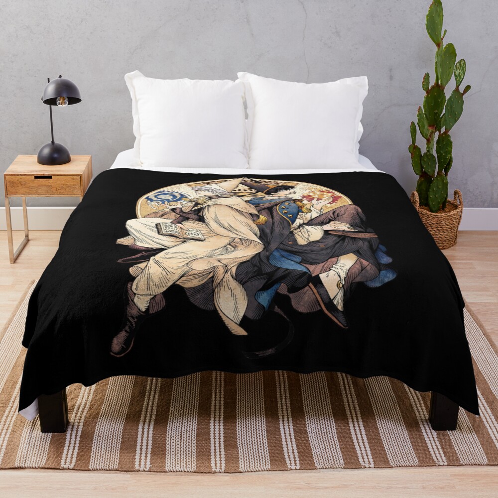Witch Hat Atelier Qifrey And DagdaThrow Blanket